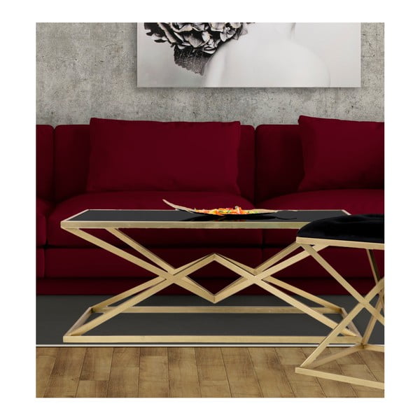 Конферентна маса с черен стъклен плот , 110 x 60 cm Piramid - Mauro Ferretti-image-3