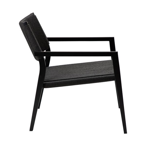 Черен фотьойл с тръстикова плетка Loop - DAN-FORM Denmark-image-3