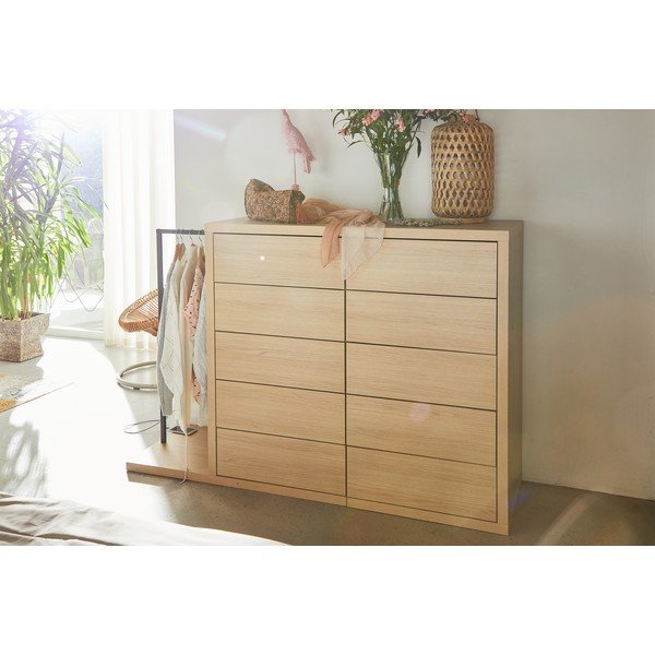 Нисък гардероб от дъб 105x113 cm Hugo - TemaHome-image-1