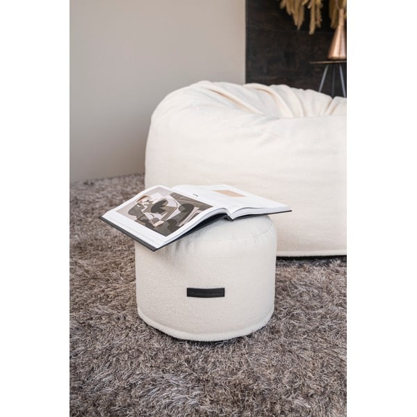 Кафяв пуф от букле Mini – SLOWDOWN-image-1