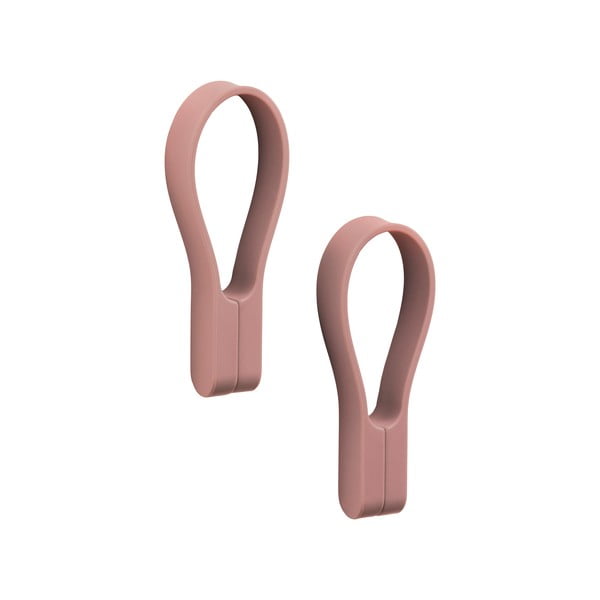 Силиконова примка за кърпи сиво-розова 2 бр. Loop – Zone