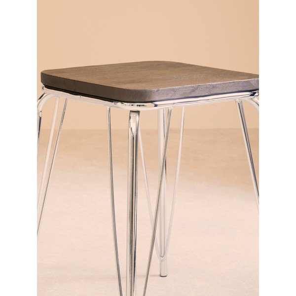 Стол от масивен бряст в сребрист цвят/в естествен цвят District – Premier Housewares-image-4