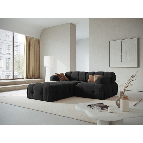 Черен ъглов диван Ferento – Cosmopolitan Design-image-2