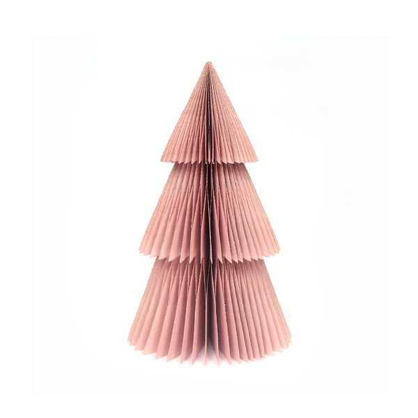 Блестящо розово хартиено коледно украшение за елха, височина 22,5 см - Only Natural