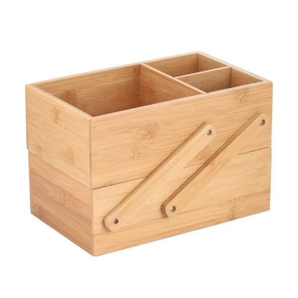 Бамбуков органайзер за козметика в естествен цвят Isalys – MSV-image-1