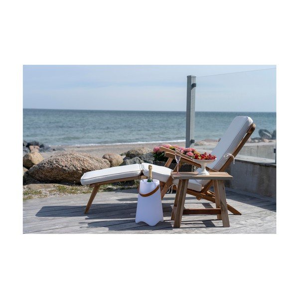 Бяла памучна възглавница за седалка за открит шезлонг Arrecife - House Nordic-image-1