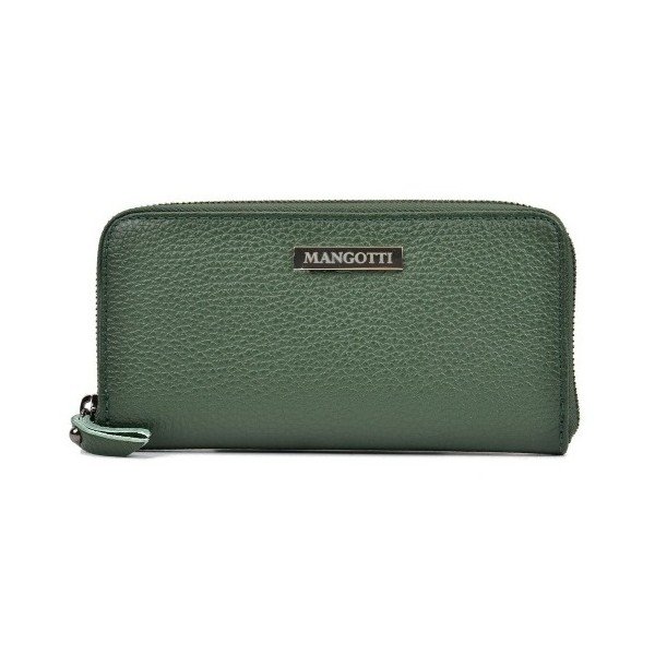 Зелена кожена чанта Mangotti Landallo - Mangotti Bags