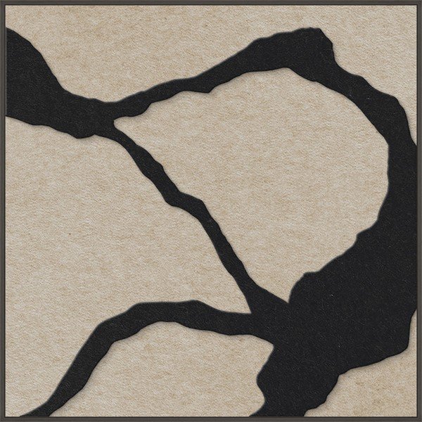 3D картина с включена рамка/акустична 102x102 cm Quiet Friction 1 – Malerifabrikken