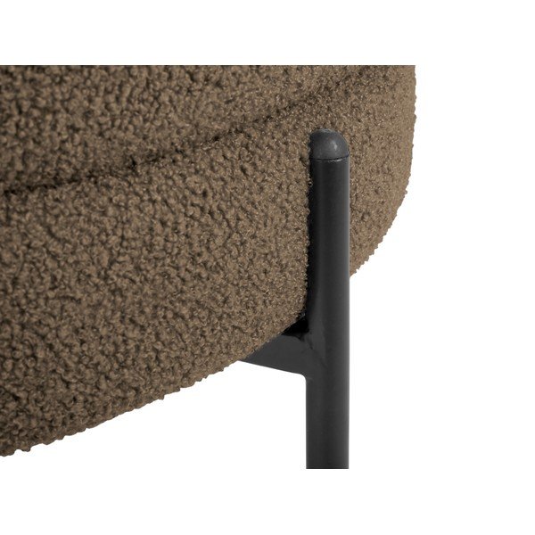 Кресло от плат букле в сиво и кафяво Noble – Leitmotiv-image-1