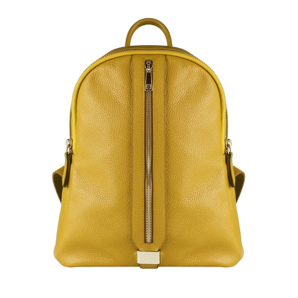 Žlutý kožený batoh Maison Bag Lisa