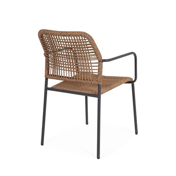 Тъмносив/в естествен цвят метален градински стол Jable – Bizzotto-image-4