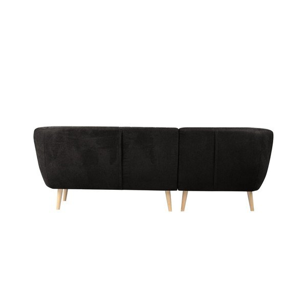 Černá pohovka s lenoškou na levé straně Mazzini Sofas Sardaigne-image-2