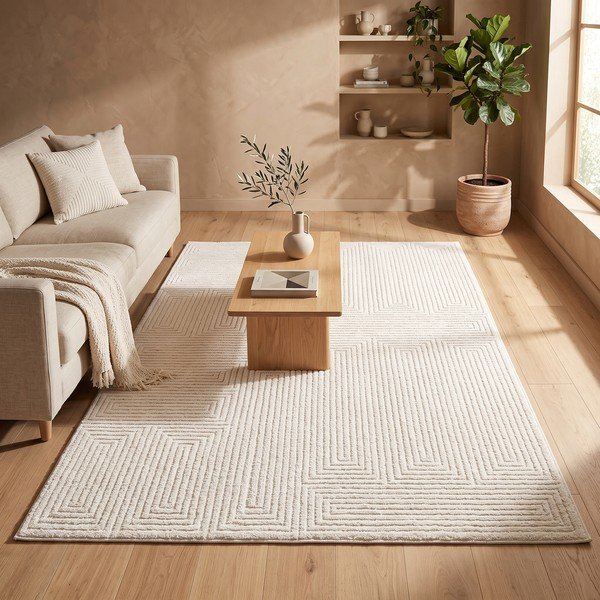 Кремав килим 200x290 cm Labyrinth – ESTE-image-2