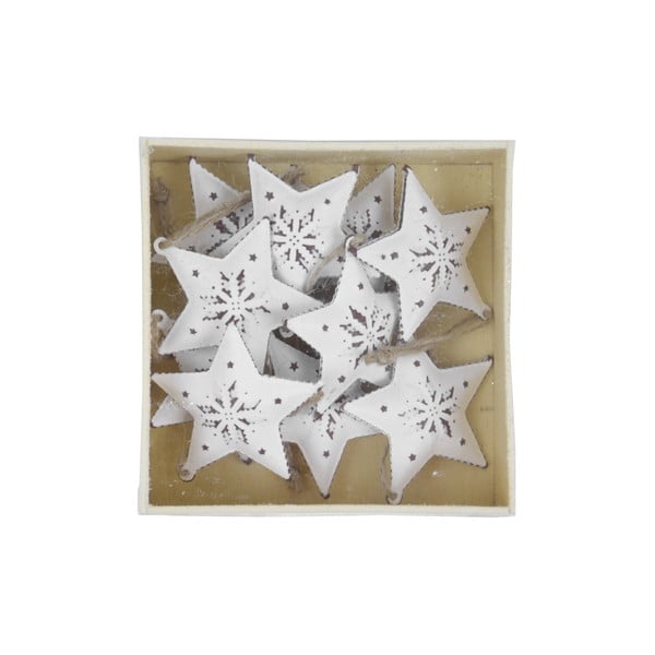 Комплект от 10 бели висящи камбанки Star - Ego Dekor