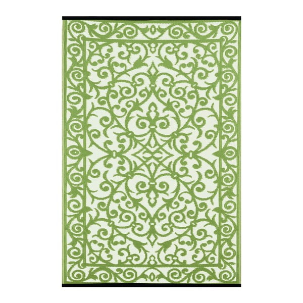 Двустранен килим в зелено и бежово, подходящ за употреба на открито Gala, 150 x 240 cm - Green Decore