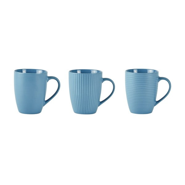 Комплект от 3 сини чаши Texture, 300 ml - KJ Collection