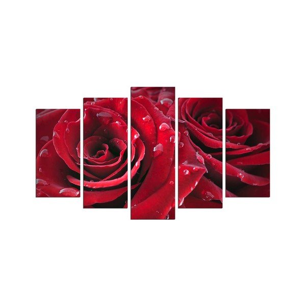 Картина от няколко части Rojo Manto, 110 x 60 cm - Charm