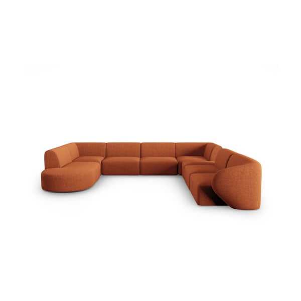 Оранжев ъгъл U-образен диван, десен ъгъл Shane - Micadoni Home
