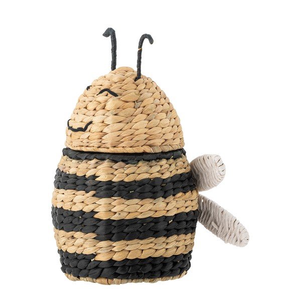 Детска кошница за играчки от воден зюмбюл в естествен цвят 20x18x30 cm Finn – Bloomingville Mini-image-4