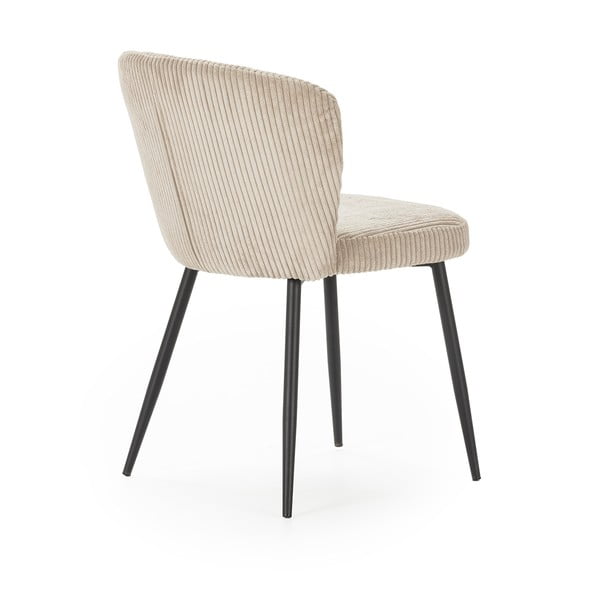 Бежови велурени трапезни столове в комплект 4 бр. Megan – Marckeric-image-4