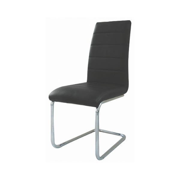 Комплект от 2 черни трапезни стола с тапицерия от изкуствена еко кожа - Evergreen House
