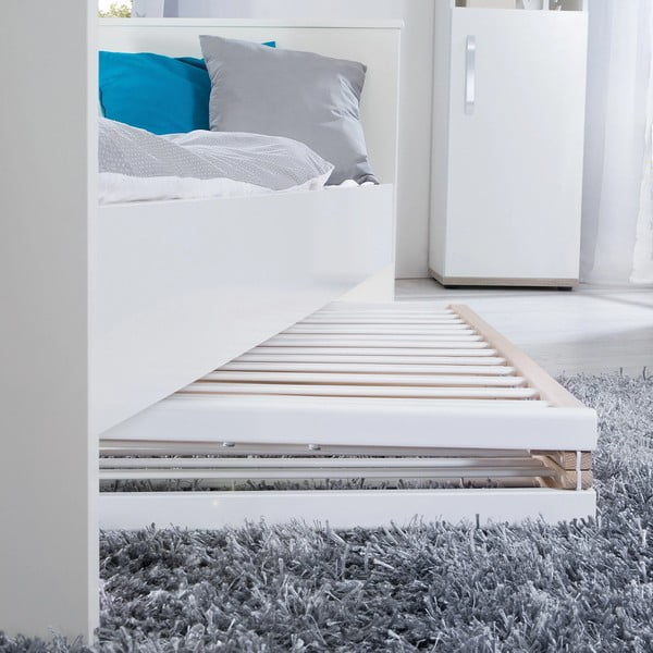 Сгъваемо детско легло на колела в бял и естествен цвят 60x120 cm Fold up - Roba-image-1