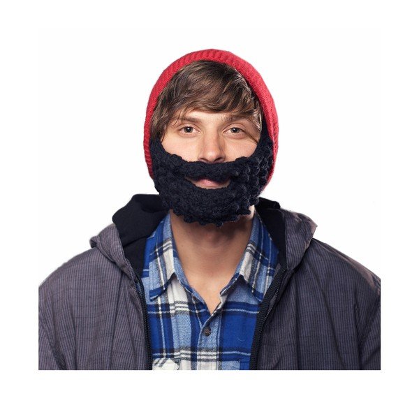 Červená čepice s černým plnovousem Beardo Attached-image-1