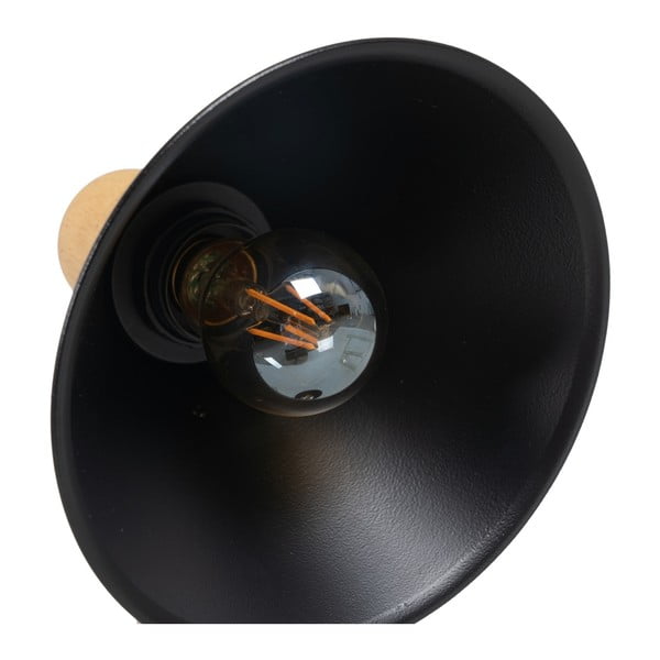 Черно-естествена настолна лампа с метален абажур (височина 55 cm) – Ixia-image-2