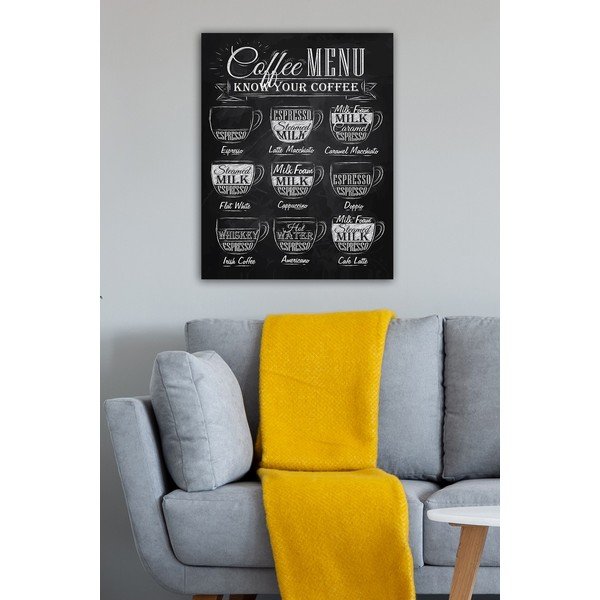 Живопис 50x70 cm Coffee Menu - Wallity-image-1