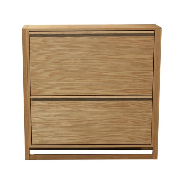 Накланяща се стойка за обувки от декор от дъб  естествена NewEst – Woodman-image-2