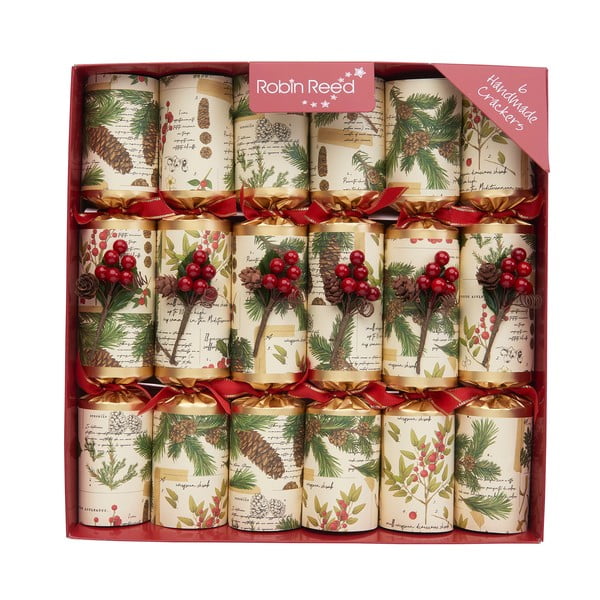 Коледни крекери в комплект от 6 броя Evergreen - Robin Reed