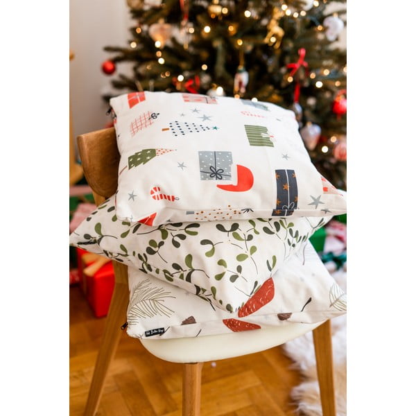 Калъфки за възглавници в комплект от 4 бр. с коледни мотиви 45x45 cm Santa – Butter Kings-image-1