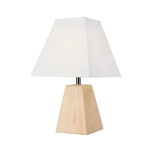 Светлокафява настолна лампа с текстилен абажур, височина 33 cm Eco - LAMKUR