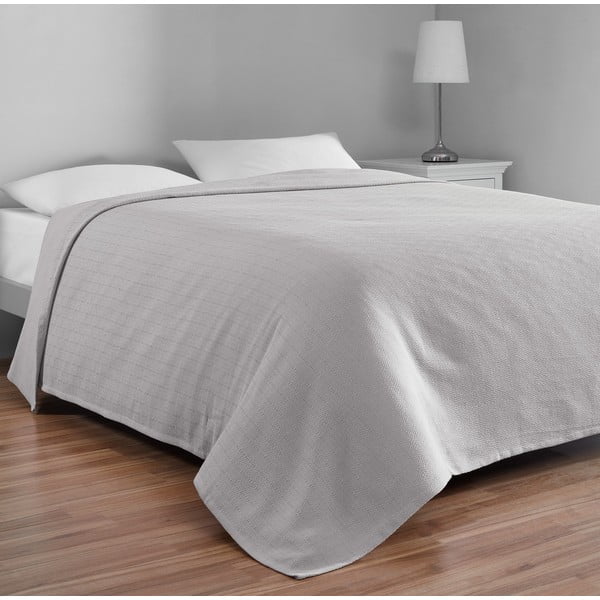 Сива памучна покривка за двойно легло 200x230 cm Serenity - Mijolnir