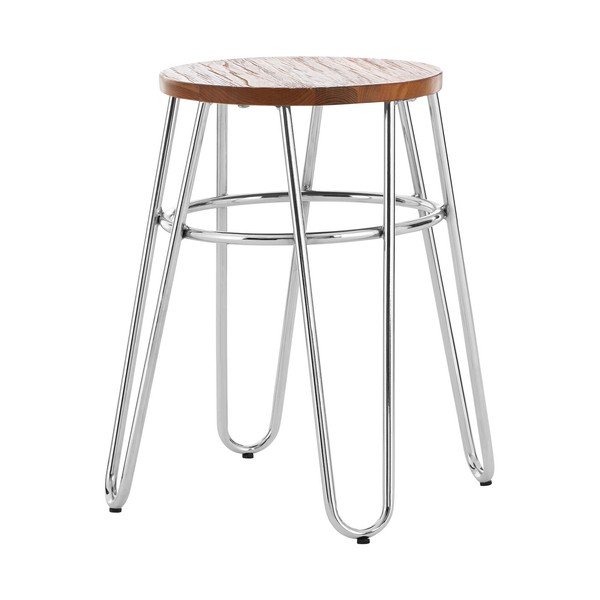 Стол от масивен бряст в сребрист цвят/в естествен цвят District – Premier Housewares