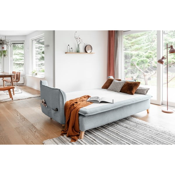 Светлосив разтегателен диван 225 cm Charming Charlie – Miuform-image-4