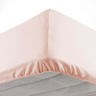 Розов еластичен чаршаф от микрофибър 90x190 cm Oscar – douceur d'intérieur