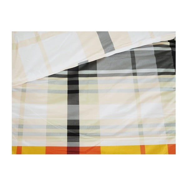 Оранжево единично  крепирано спално бельо 140x200 cm Orabge Kube – B.E.S.-image-1