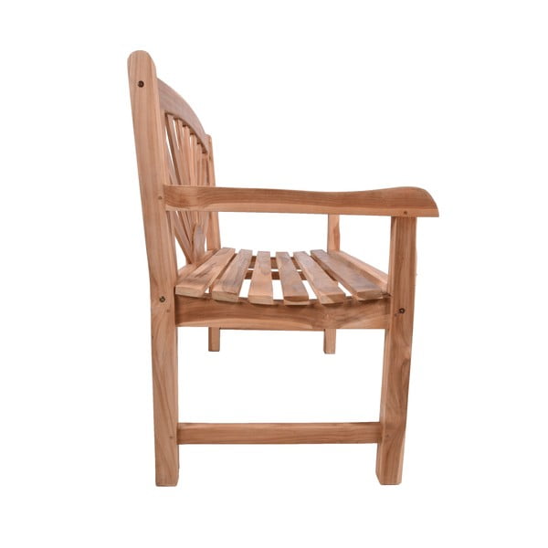 Градинска пейка от масивно дърво в естествен цвят Marisa – Garden Pleasure-image-1