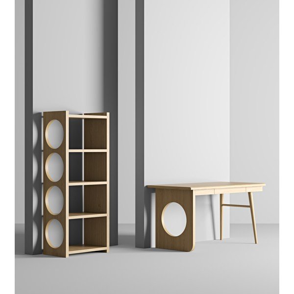 Етажерка за книги в дъб 70x160 cm Bau - Woodman-image-3