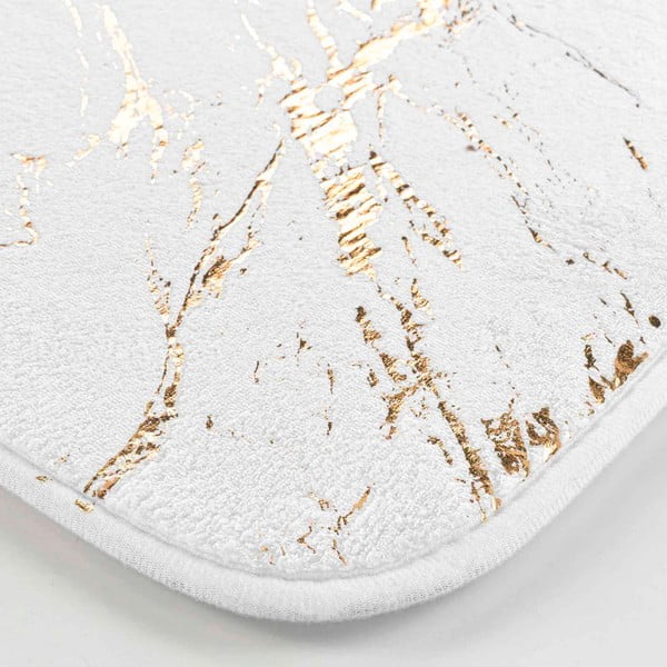 Бял/златист килим за баня 45x75 cm Aquamarbre – douceur d'intérieur-image-3