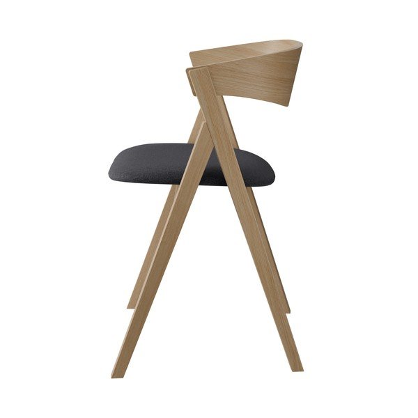 Тъмносив/естествен трапезен стол от масивен дъб City – Hammel Furniture-image-3