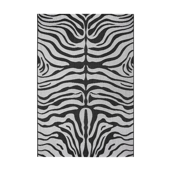 Черен и сив килим за открито Safari, 120 x 170 cm - Ragami