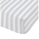 Сиво-бял памучен чаршаф , 135 x 190 cm Check and Stripe - Bianca