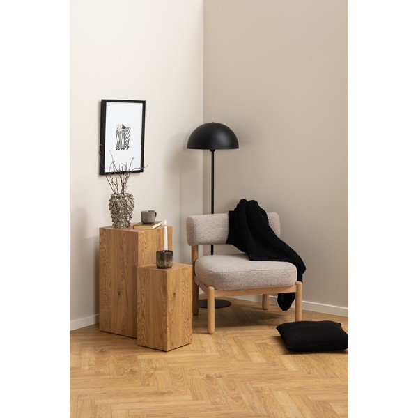 Бежово кресло от плат букле Burley – Actona-image-1