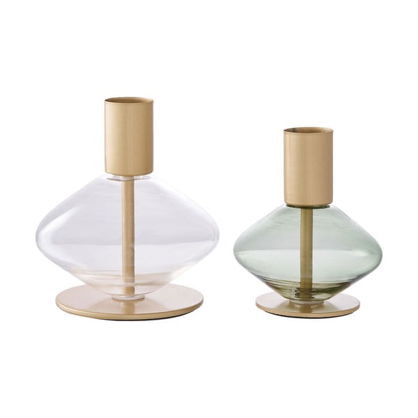 Стъклени свещници в комплект от 2 бр. – House Nordic