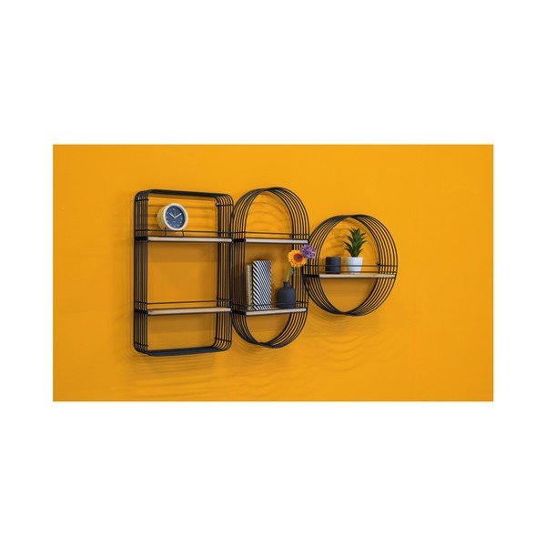 Черен стенен рафт Rectangle - Leitmotiv-image-3