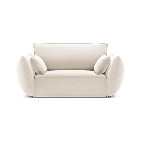 Бежово кадифено кресло Vanda – Mazzini Sofas-image-2