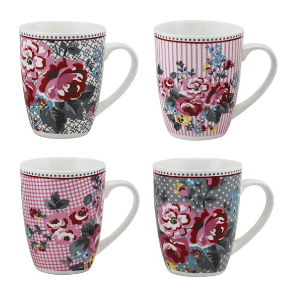 Sada 4 porcelánových hrnků Premier Housewares Pippa Mugs
