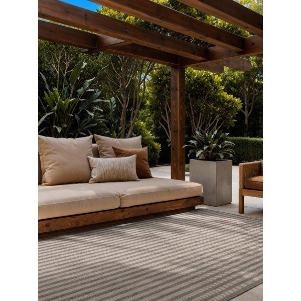 Сив/кремав килим за открито и закрито 160x230 cm Haringey Linley – Ted Baker-image-1